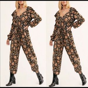 Free People XL RUFFLE Shoulder Jumpsuit